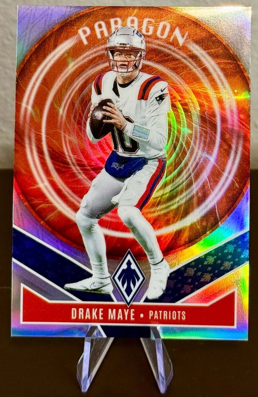 Drake Maye 2025 Panini Phoenix Silver Paragon New England Patriots Football Card
